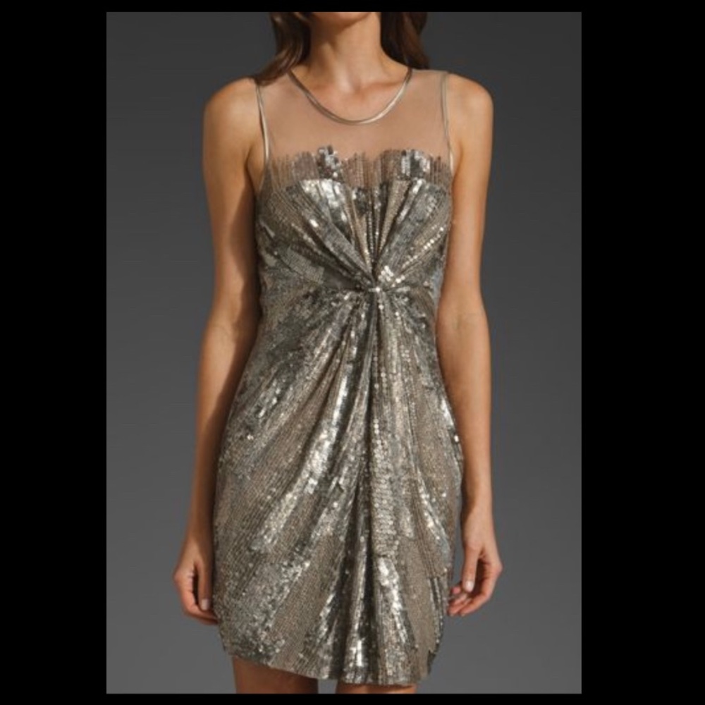 Parker front knot sequin beaded dress